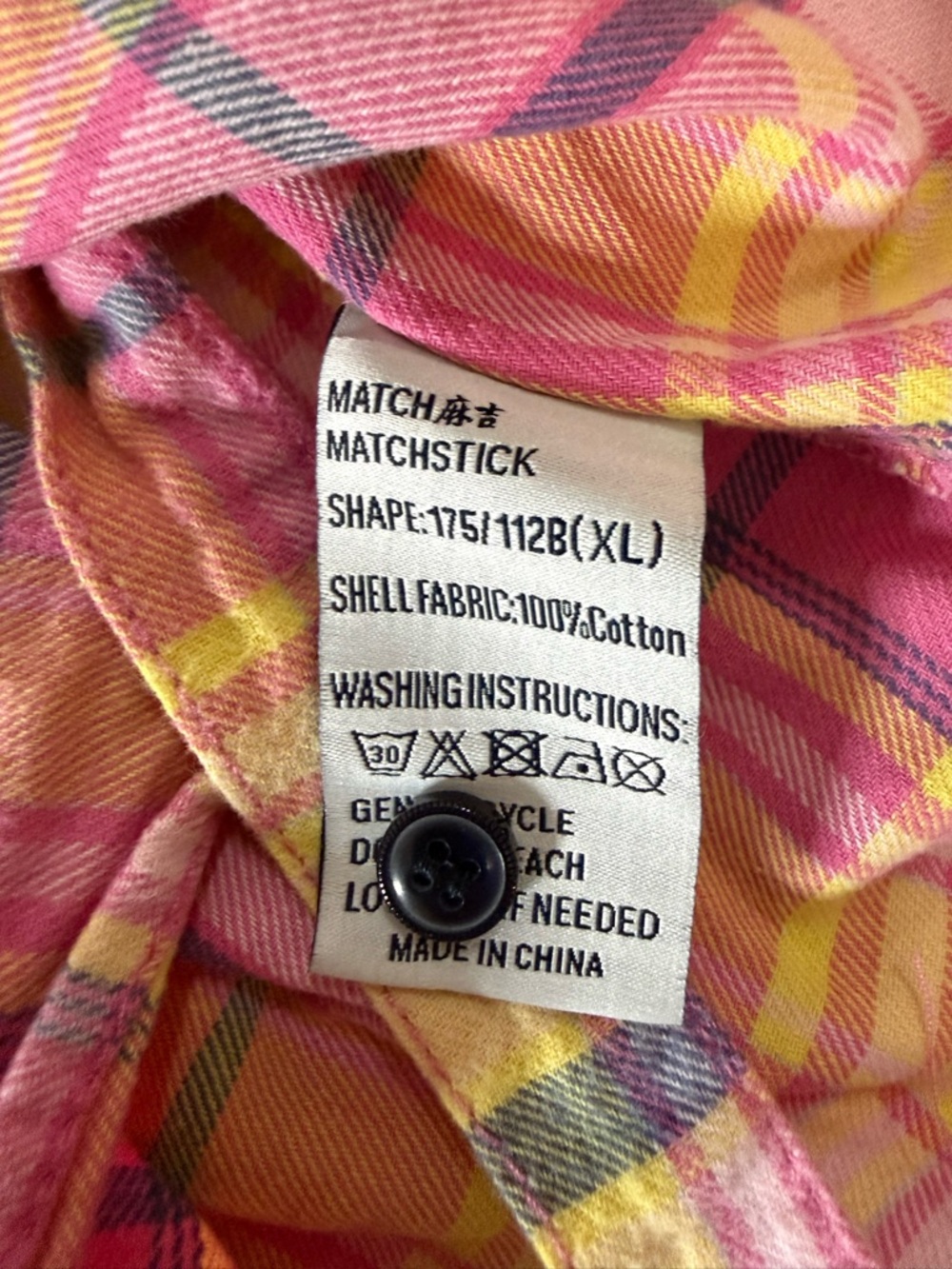 Pink Plaid Button-Down Shirt with Chest Pockets - Picture 5 of 13